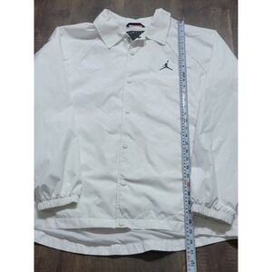 Jordan Mens Coaches Jacket White Jumpman Snap Front Windbreaker XL 882893-100